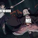 nezuko running Meme Generator - Imgflip