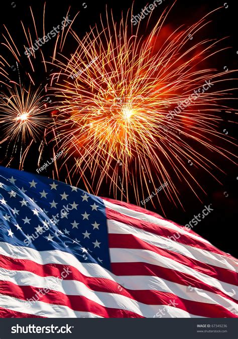 American Flag Fireworks Independence Day库存照片67349236 | Shutterstock