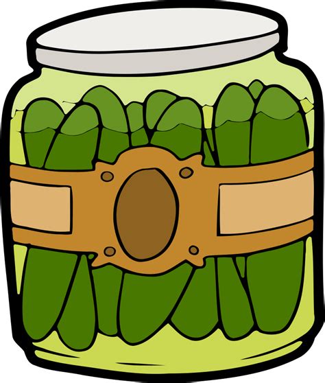 OnlineLabels Clip Art - Pickles in a Jar