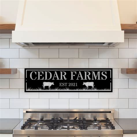 Personalized Farmhouse Metal Sign, Custom Farm Sign, Farmhouse Decor, Farm Barn Metal Sign ...