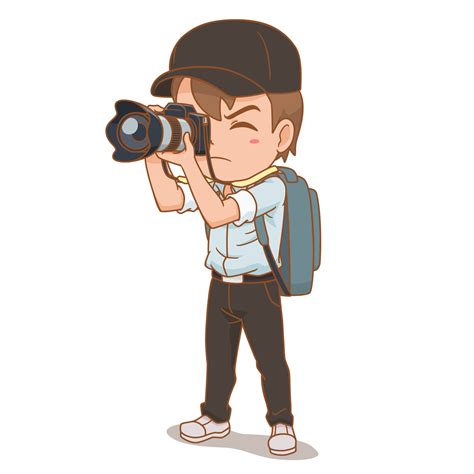 Cartoon character of photographer. 4903097 Vector Art at Vecteezy