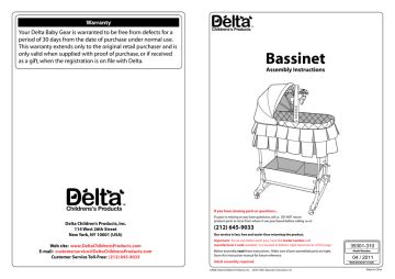 Delta Children Rocking Bassinet Assembly Instructions | Manualzz