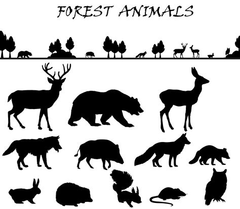 Forest Animals Silhouette Set Free Stock Photo - Public Domain Pictures