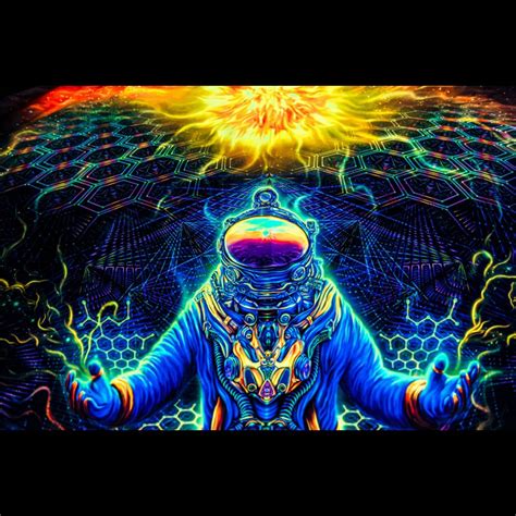 Trippy Psychedelic Wall Art «Astronaut» | Fractalika