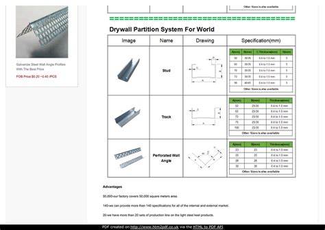 Light Gauge Metal Studs Standard Sizes | Decoratingspecial.com