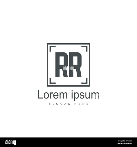 Initial RR Logo Template. Minimalist letter logo template design Stock Vector Image & Art - Alamy