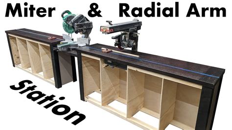 Building a Miter AND Radial Arm Saw Station in One! | Radial arm saw, Radial arm saw table ...