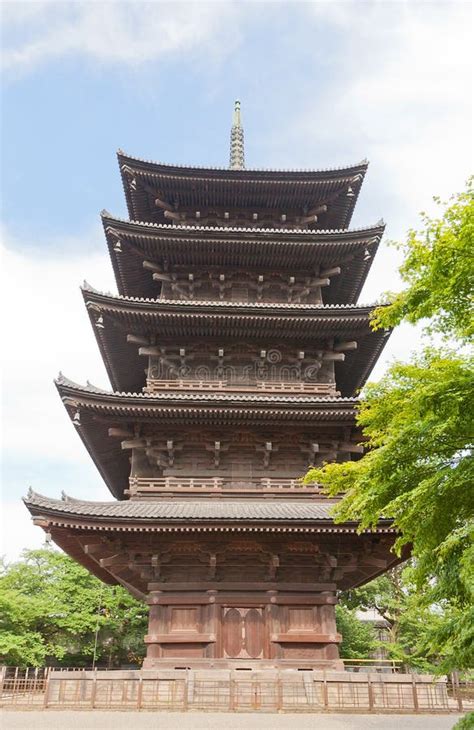 Toji Temple's Five-story Pagoda, Kyoto Japan. Stock Image - Image of ...