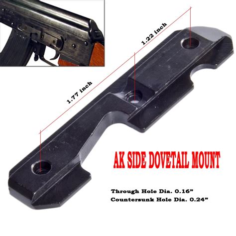 Sinairsoft AK 47 Steel Side Dovetail Scope Mount Rail Model TL M47SR Free Shipping-in Scope ...