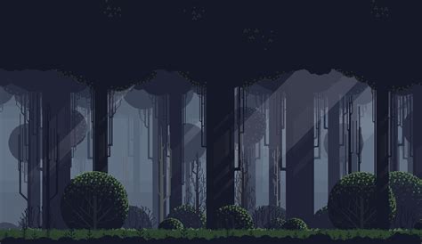 A Free Pixel Art Forest for you! | Pixel art landscape, Pixel art ...