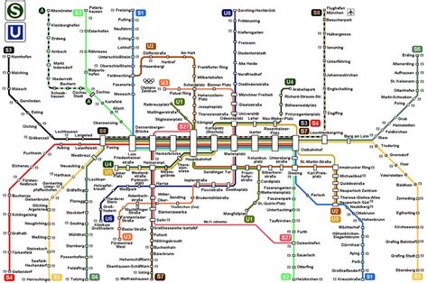 Munich subway map - Subway map munich germany (Bavaria - Germany)