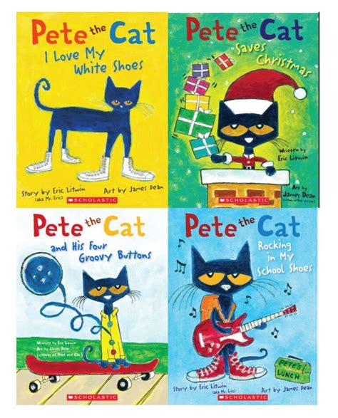 Buy 4 Pete the Cat Books and 4 CDs Pack (Books and audio CDs) : Pete the Cat Saves Christmas ...