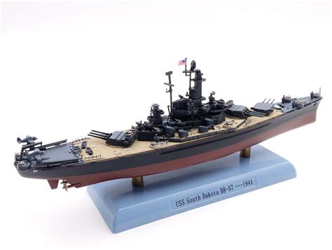 Fine 1:1000 WWII South Dakota battleship model Finished alloy ...