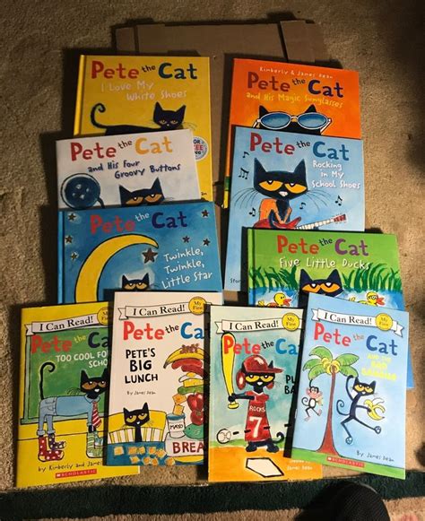 Pete the cat book bundle of 10 4 hardcover 6 paperback Overall good condition May show minor ...