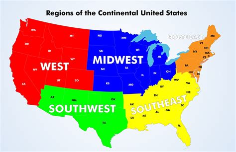 5 US Regions Map and Facts | Mappr