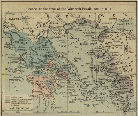 Map of Greece 500-479 BC