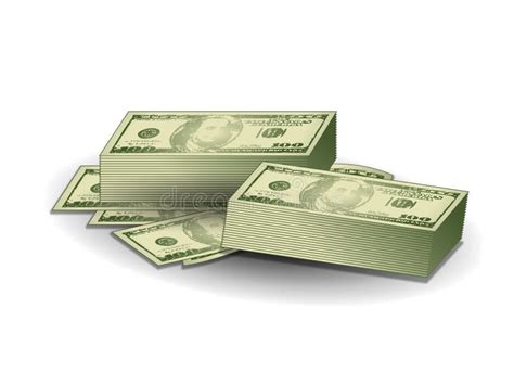 Stacks of Hundred Dollar Bills Stock Illustration - Illustration of graphics, clipart: 4570453