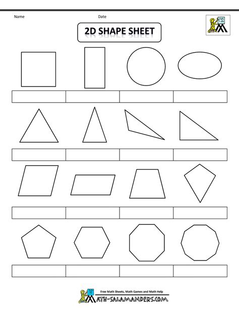 Printable Shapes 2D and 3D