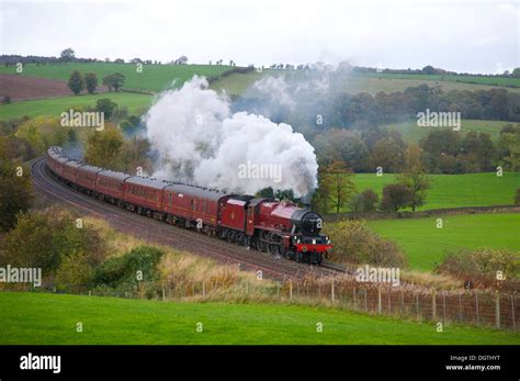 LMS Jubilee Class 5699 Galatea 'Cumbrian Mountain Express', steam train on the Settle to ...