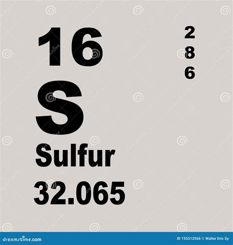 Periodic Table of Elements: Sulfur Stock Illustration - Illustration of yellow, sulfuric: 155312566