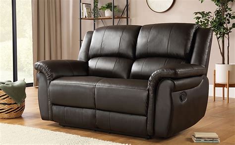 Lombard Brown Leather 2 Seater Recliner Sofa | Furniture And Choice