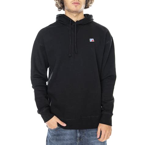 RUSSELL ATHLETIC Regular Hoodied Sweatshirt - Black With Hood Man | eBay