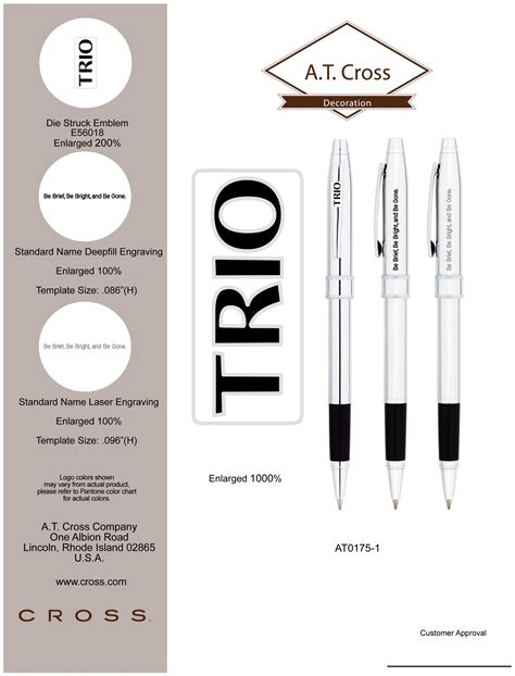 Cross Pen design for #TRIO Green Marketing, Cross Pens, Pen Design, Logo Color, Pantone Color ...