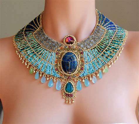 Egyptian Goddess RESERVED LISTING Gold Plate and Gemstone