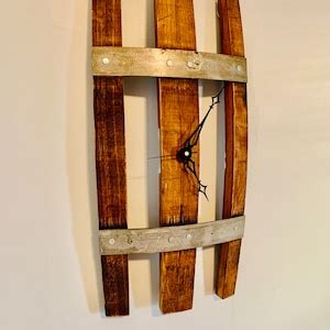 Wine Barrel Wall Clock 20 Wall Clock Made From Refurnished Wine Barrel. Dark Brown. - Etsy