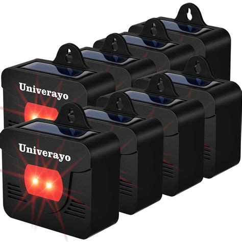 Buy Univerayo 8 Pack Solar Predator Deterrent Light Predator Control ...