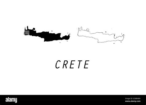 Crete map island vector illustration Stock Vector Image & Art - Alamy