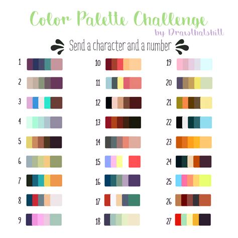 I created a color palette challenge. Feel free to... - Draw this shit!