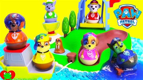 Paw Patrol Weebles on Seal Island Sliding Slime Fun | Paw patrol, Paw ...