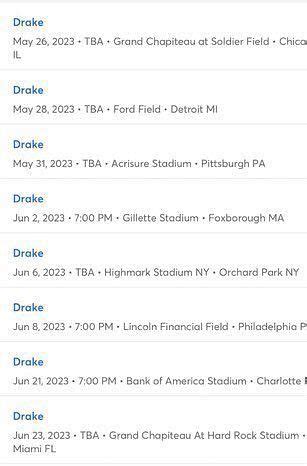 Drake Tour 2023