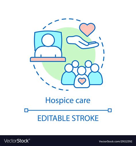 Hospice care concept icon Royalty Free Vector Image