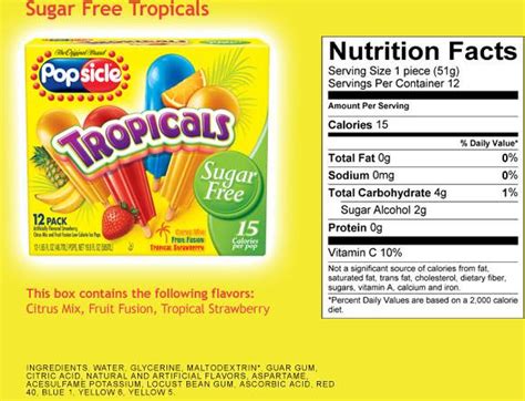 Ice Popsicle Nutrition Facts - Nutrition Ftempo