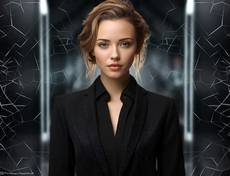 Premium AI Image | Attractive female spy secret agent dressed in wife villain brunette woman ...