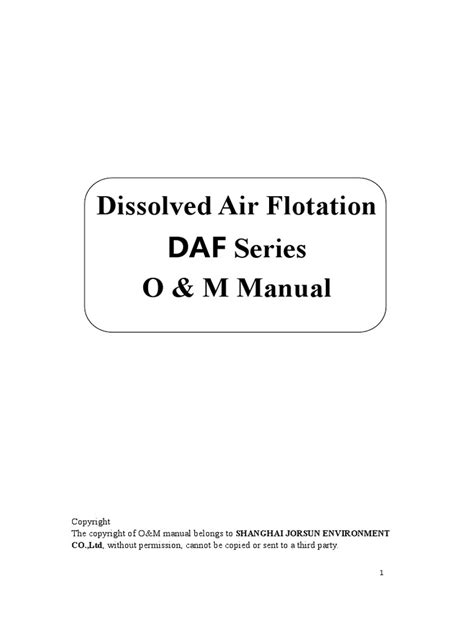 DAF Operation Manual-Final | PDF | Valve | Pump