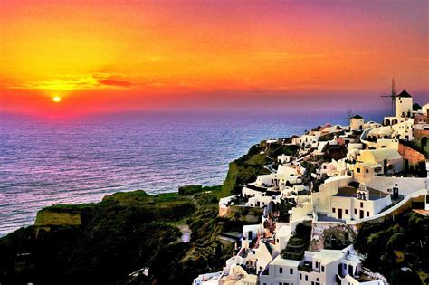 Santorini Sunset Greece Wallpapers - Top Free Santorini Sunset Greece Backgrounds - WallpaperAccess