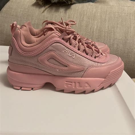 Fila Women's Pink Trainers | Depop