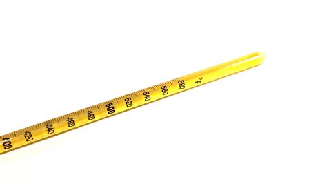 ASTM 2F Mercury-Filled Glass Thermometer, 20 - 500°F x 2° | HMA Lab Supply