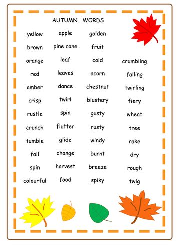 Autumn word mat by victoria2722 - Teaching Resources - Tes