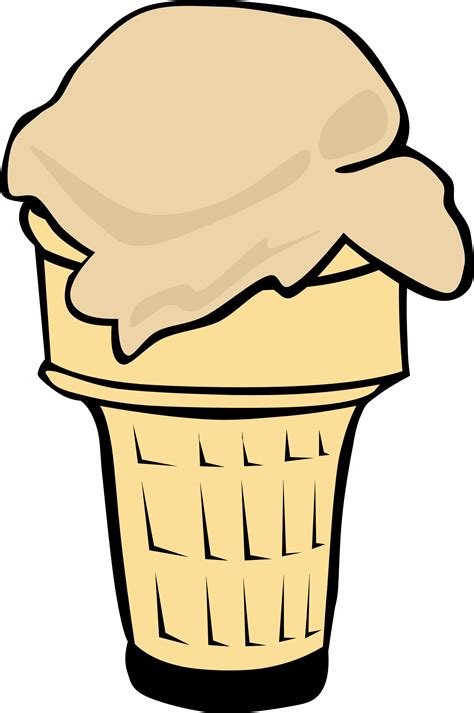 Clipart - Fast Food, Desserts, Ice Cream Cone, Single