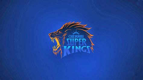 Ipl Csk Chennai Super Kings Logo Blue Background Hd Wallpaper