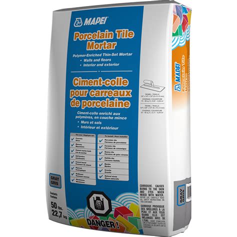 MAPEI Porcelain Tile Mortar - 22.7 kg - Grey 2906823 | RONA