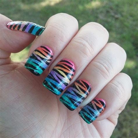 Rainbow Zebra Nails Pictures, Photos, and Images for Facebook, Tumblr ...