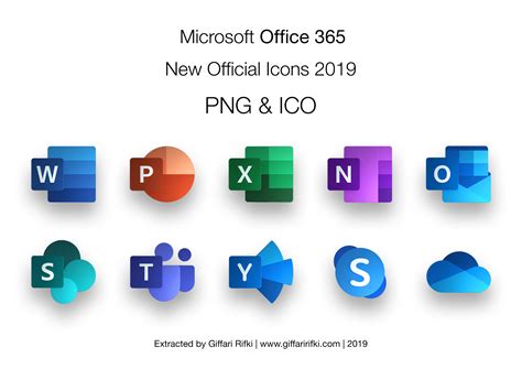 Microsoft Office 365 New Icons GiffariRifki.com by GifiGifi on DeviantArt