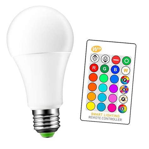 E27 LED Bulb RGB White Color LED Lamp Changeable Colorful RGB Bulb Light Remote Control Memory ...