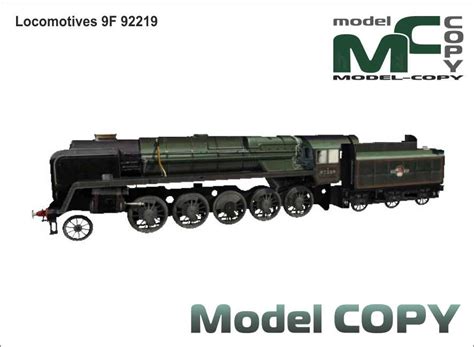 Locomotives 9F 92219 - 3D Model - Model COPY | Locomotive, Rail transport, 3d model