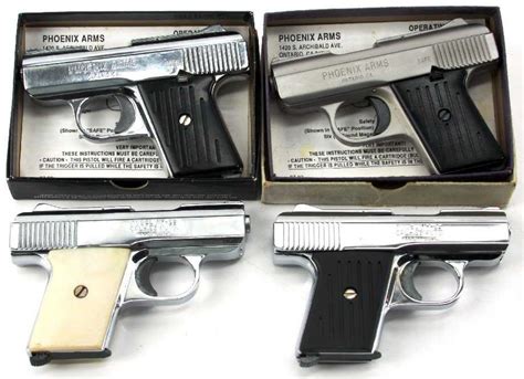 LOT 4 PHOENIX ARMS RAVEN .25 CALIBER PISTOLS